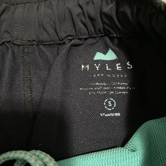 Mens Myles Make Moves Athleticwear Black Teal Shorts Small Standard jogging - Picture 4 of 10